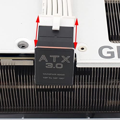 CY Адаптер 12VHPWR ATX3.0 PCI-E 5.0 Модулен Адаптер за захранване от 12 + 4Pin до 12 + 4 16Pin с наклон надолу на 360 Градуса