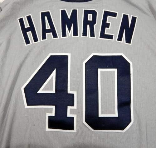 Сан Диего Падрес Ерик Хамрен 40, Издаден в Сивата жилетка - Използваните в игрите на тениски, MLB