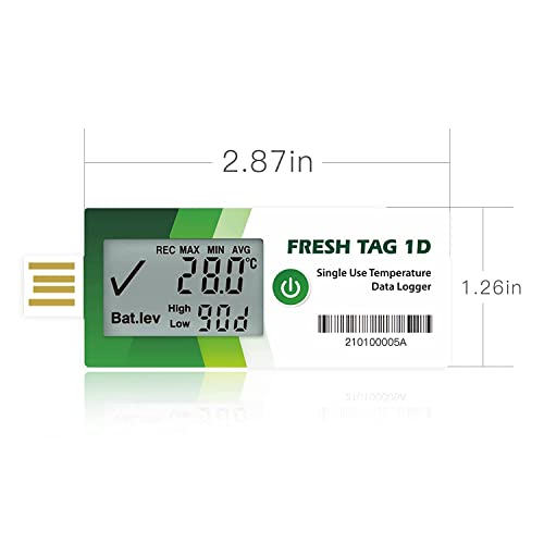 LCD дървар температурни данни Freshliance Еднократна употреба с доклад във формат PDF, 7 дни в 20 опаковки Fresh