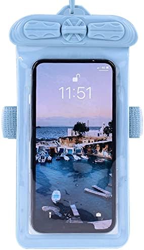 Калъф за телефон Vaxson, Съвместим с водоустойчив калъф Panasonic Eluga ICON2 Dry Bag [Без защитно фолио за екрана] Син