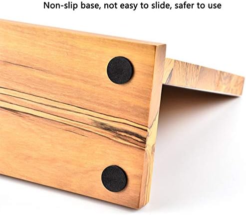 Lunchbox.com Магнитен Ножевой Блок /Титуляр от Маслиново Дърво, Държач за Домашно Съхранение на Ножове, Инструменти