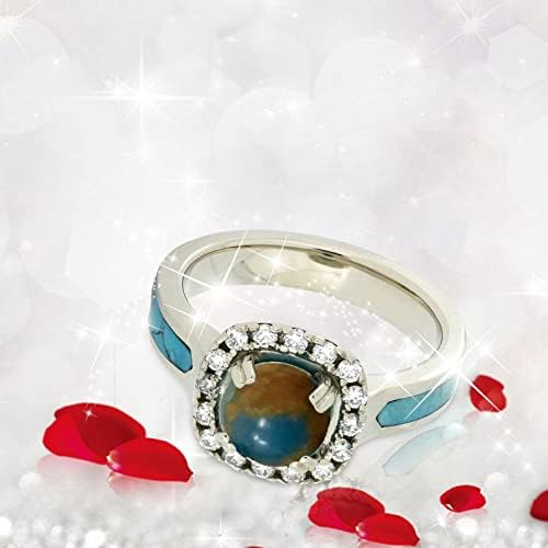 2023 Женски тюркоазено пръстен, пръстен с цирконием и диамантен пръстен, годежен пръстен, пръстени за сестри