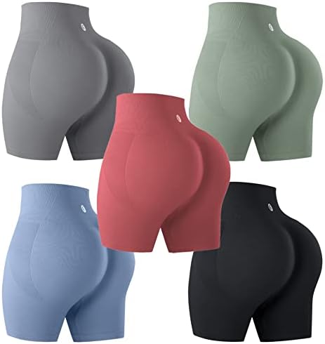 Evercute Комплект Спортни Къси панталони за Жени с Висока Талия, Контрол на Корема, къси Панталони за Стягане на задните части,
