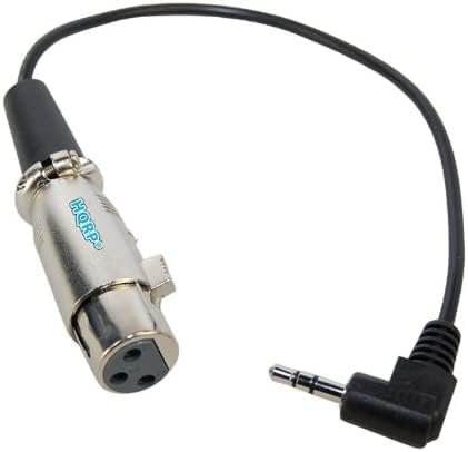 Разъемный 3-пинов кабел HQRP 3,5 мм XLR, Съвместим с конденсаторным микрофон MXL 990 (пряка връзка с външния