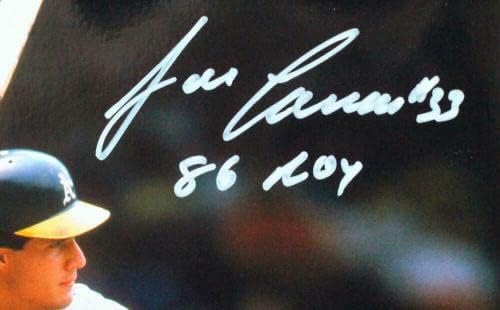Снимка на Хосе Кансеко с автограф в Оукланд, размахивающем 8x10, С 86 РОЯК - JSA, W * White - Снимки на MLB с автограф
