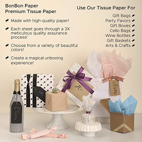 Конфетная хартия Бяла Лъскава Подвижния хартия | 36 Листа висококачествена цигарена хартия за опаковане на подаръци