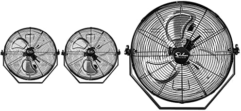 Прост Луксозен 18-Инчов Индустриален Вентилатор за стенен монтаж, 3-Високоскоростна Търговска вентилационна (противовакуумна)
