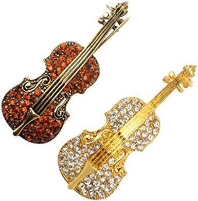 Брошка-икона с емайл Flairs New York Премиум-клас Ръчна изработка на Ревера (класическа Цигулка, 1 жени)