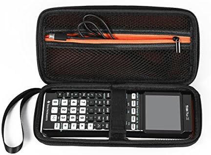 Твърд калъф за графичен калкулатор BOVKE, Съвместим с Texas Instruments TI-84 Plus CE / TI-84 Plus/TI-83 Plus CE/Casio fx-9750GII, Допълнителен джоб с цип джоб за USB-кабели, Инструкция, Молив, Линийка, Ч?