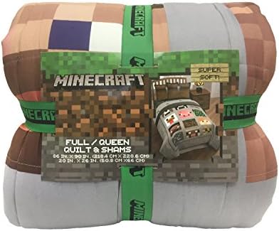 Джей Франко Майнкрафт Пълен / Queen Quilt & Sham Set - С участието на Крипера, Стив и Алекс (Официален продукт на Minecraft)