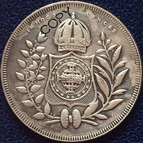 Монета на повикване 1837 Бразилия 100 Монети на Полета Копие на Копие на Подарък за Него Колекция от монети