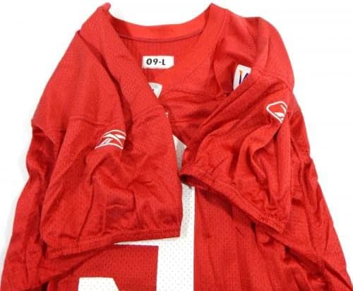 2009 San Francisco 49ers Шейн Андрус №9, Издаден В Червената Обучение фланелка L 3923 - Използваните тениски Без подпис за