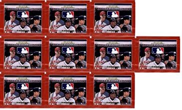10 (Десет) Опаковки колекция от стикери Topps MLB (етикети на бейзболни картички) 10 опаковки