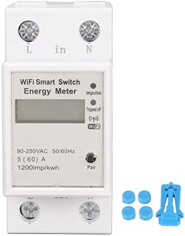 Електромер, Брояч Ват-часа с LCD дисплей APP Control, WiFi електромер Smart Switch Energy Monitor, 90-250 ac