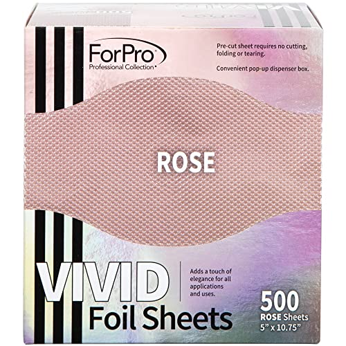Фолио с релефна ForPro Vivid Rose, Алуминиево Фолио, Плъзгаща се Опаковка за фолио, Фолио за коса за нанасяне