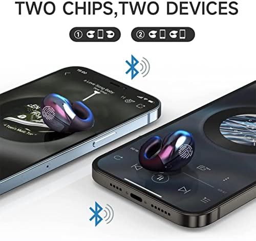 Ertuly Безжичен Скоба за ушите Слушалки с Костна проводимост Bluetooth Открити Спортни Слушалки с Заушниками До 16 часа