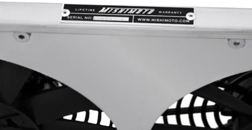Висококачествен алуминиев Кожух на вентилатора Mishimoto MMFS-RX-LS, Съвместим с заменя LS Mazda RX-7 1993-1997 сребрист цвят