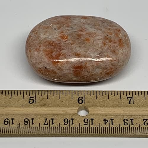 89,7 грама, от 2.3 x 1,6 x 0,9 Слънчев камък Пальмстоун, под формата на Бисквита от палмово камъни от Индия,