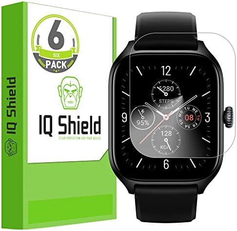 Защитно фолио IQ Shield, която е съвместима с антипузырьковой прозрачно фолио Amazfit GTS 4 (6 бр. в опаковка)