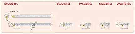 Расточная планк FINCOS /струг прът с вътрешен отвор висока твърдост с ЦПУ S16Q-SVUC (B) R11! - (Широчина вмъкване (мм): S20R SVUBR11)