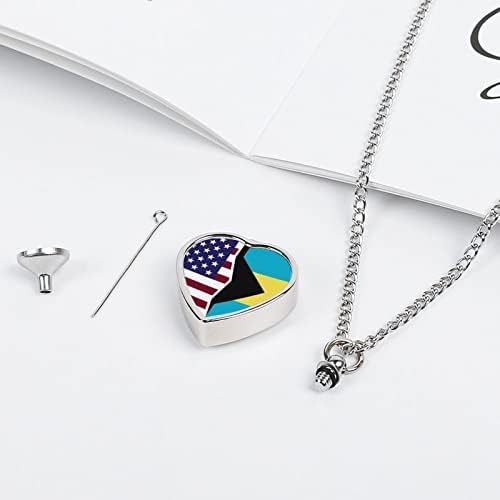 Американски и Багамский Флаг, Спомен Урна за домашни Любимци, Медальон, Огърлица На Паметта, Кремационные Украса