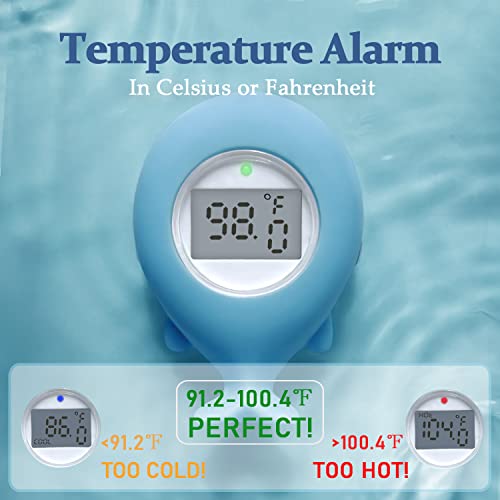 Термометър за вода в детската вана за бебета - Цифров Стаен Термометър за температурата на водата във ваната с Бегемотом и Кит,