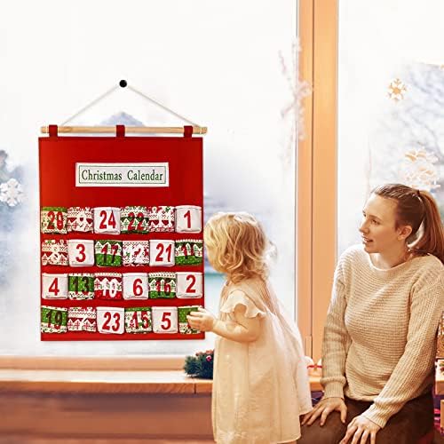 YIISU 3UG1Jw Многопластова Чанта За Съхранение на шоколадови Бонбони Коледен Календар за Обратно Броене Подвесная Чанта