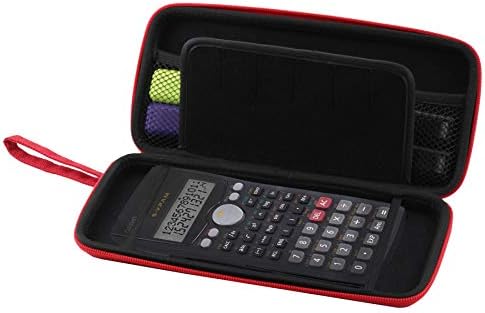 Твърд калъф за графичен калкулатор Navitech Red с чанта за съхранение, Съвместими с Graphique NumWorks