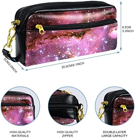 TBOUOBT Козметични чанти, козметични Чанти за жени, Малки Пътни Чанти за Грим, Лилаво Космическа Galaxy Мъглявина