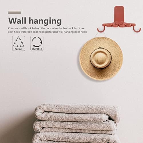 Housoutil Стенни Поставки за Чаши Завъртане на Куката на Стената Пластмасови Куки За Кърпи Кука за Шапки Халат