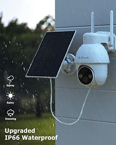 Rebluum 3MP Слънчеви охранителни Камери Безжични Външни с 64 GB SD карта (4 опаковки)