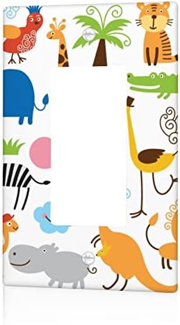 На кутията на Ключа Vantaso Стенни Плоча Сладък Тропически Животински Свят Жирафът на Слона Костенурка 1 Бандата на Единния Кулисный Декоратор Изход Среден Размер 5x3 И