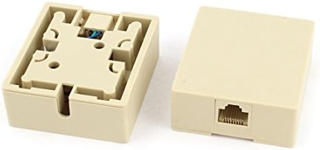 Qtqgoitem 2 x Кутия за повърхностен монтаж За телефон с однопортовым адаптер Ethernet 8P8C (модел: a83 cd7 8cd eae ecf)