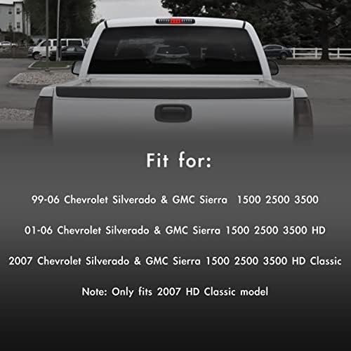 Cxdar Трети, 3-ти Стоп-сигнал, led стоп-сигнал с висока стена за Chevy Silverado/GMC Sierra 1500 2500 3500HD 1999-2006 година на издаване, модел 2007 Silverado/Sierra Classic, Задна светлина за покрива на цент?