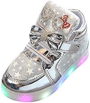 Детски обувки за деца с led подсветка, удобни Обувки, Светещ обувки с осветление, Светещите Маратонки За момчета и Момичета, Тенис обувки за бягане (Треска, 27)