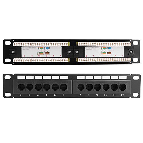 Hilitand UTP 12-Port Комутираща панел Cat6 основа cat6a RJ-45 Ethernet Мрежова Кабелна Багажник за пренос на данни Без Скоба за 22-26AWG
