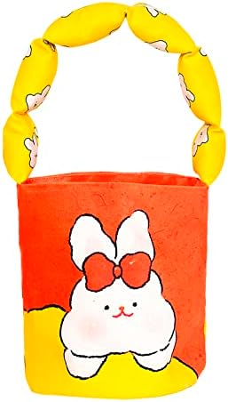 Пъстри Великденски Заек Кокоше Яйце направи си САМ 3D Декорация, Подарък За парти Крафт Хартиена торба Go Mini Bike Clutch # 41 (Оранжев, един размер)