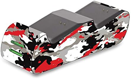 Кожата MightySkins е Съвместим със зарядно устройство за контролер Fosmon Xbox - Червен Камуфлаж | Защитно, здрава и уникална vinyl стикер | Лесно се нанася, се отстранява и обръщ?