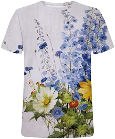 Lounge Тениски за Жени Лято Есен Къс Ръкав Деколте Лодка Пеперуда Графични Блузи Тениска Дамски 2023 LA