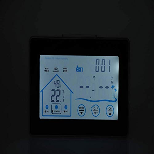 Стаен термометър SXNBH - интелигентен измерване на температурата и влажността в помещението е със сензорен екран, електронен