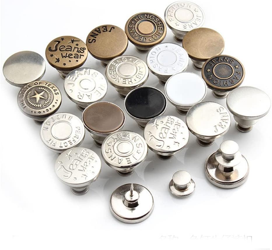 Копчета за дънки JKUYWX Регулируеми Подвижни Метални Копчета, Без пирони, Регулиращи Копчета на талията, Аксесоари