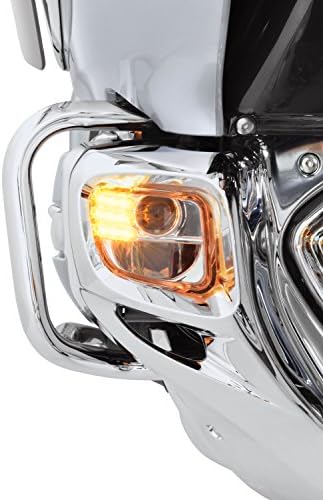 Покажи Хром 52-915A Мотоциклет Triduum LED Комплект фарове за мъгла Фарове С Поворотниками за Honda Goldwing GL1800 2001-10