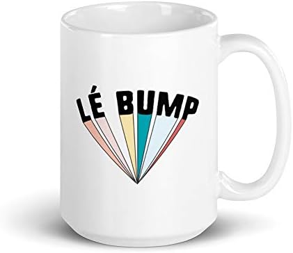 Тениска Le Bump, съобщението За раждане на детето, Реклама за бременност Бяла гланцова чаша 3