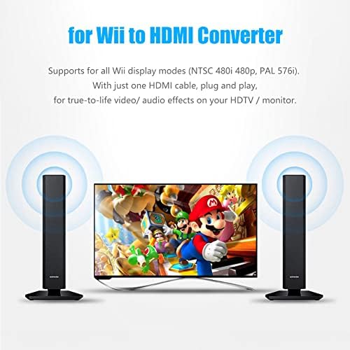 Конвертор Diyeeni за Wii към HDMI адаптер 720P/1080P HD за Wii, HDMI с аудиоразъемом 3,5 мм, Поддържа всички