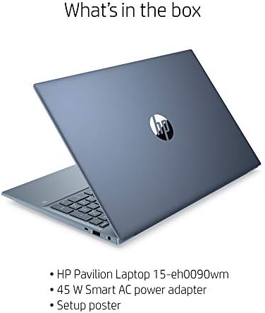 2020 Лаптоп HP Pavilion 15,6 FHD 1920 x 1080 AMD Ryzen 5 4500U 8GB SDRAM 512GB SSD, Windows 10 Horizon Blue