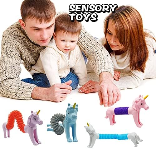 Нови Играчки-Неспокойни с поп-тръби, 4 опаковки Нови Сензорни играчки-Непосед за деца и възрастни, Уникални Играчки-Тръба с животни за облекчаване на стреса и трево?