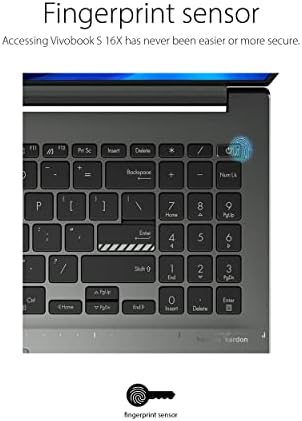 Тънък лаптоп ASUS VivoBook S 16X, 16-инчов дисплей WUXGA (1920 x 1200) с резолюция 16:10, процесор Intel Core i7-12700H, 16 GB оперативна памет, 512 GB SSD памет, Windows 11 Home, Midnight Black, S5602ZA-DB74