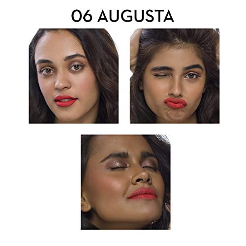 Червило SUGAR Cosmetics Mettle Satin Lipstick - 06 Август (Оранжево-коралови)