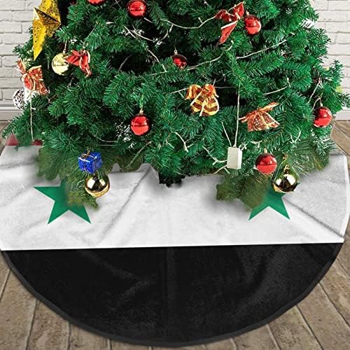 Пола Елхи, 30-48 Инча Сирийски Флаг Дърво Подложка за Коледна Украса Празнични Украси за Партита