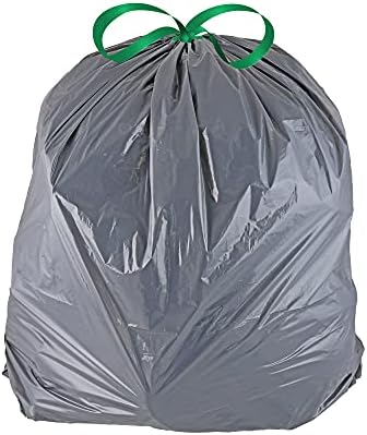 Чанта за боклук Logar / торба за боклук с панделки от сив рециклирани материали 24 x 27 см. 13 литра.